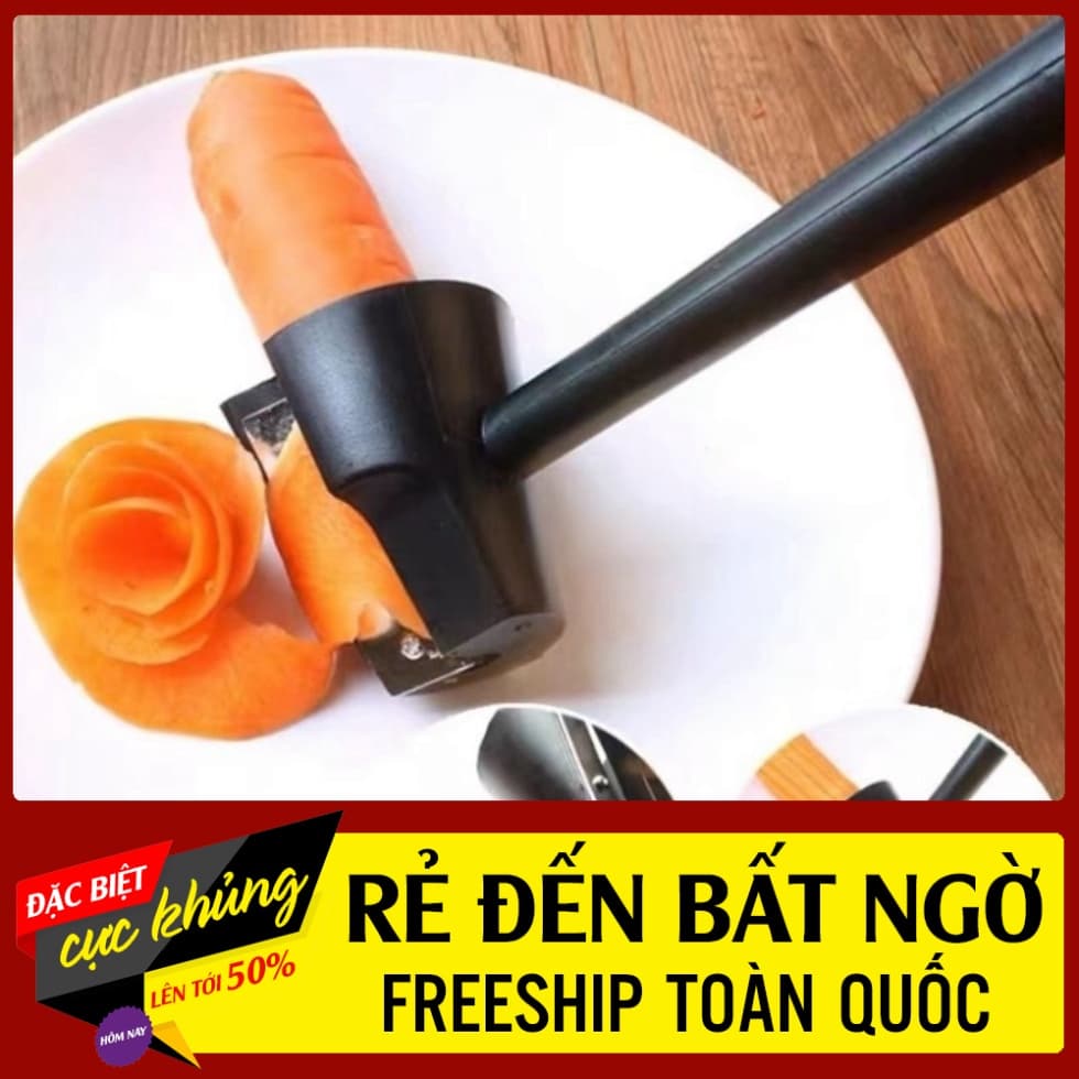 Dụng Cụ Cắt Tỉa Hoa Xoắn Ốc , Nạo Xoáy Tạo Hình Rau Củ Trang Trí