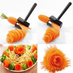 Dụng Cụ Cắt Tỉa Hoa Xoắn Ốc , Nạo Xoáy Tạo Hình Rau Củ Trang Trí 2