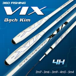 [Mua cần Tặng trục sẵn] Cần Vix Bạch Kim 4H siêu nhẹ, câu rô, diếc … 2