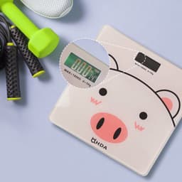 Cân điện tử sức khỏe - Cân thông minh hình lợn hồng kute [ HÀNG TỐT ] 3