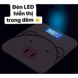 Cân điện tử sức khỏe - Cân thông minh hình lợn hồng kute [ HÀNG TỐT ] 5