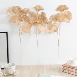 CÀNH LÁ TÁO , ĐUÔI CÔNG, TIM, RẺ QUẠT PHỦ MÀU VÀNG ĐỒNG TRANG TRÍ NHÀ CỬA 2