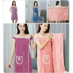 Khăn Choàng Tắm Xỏ Tay Có Túi, Khăn Tắm Cotton 135cmx65cm Mềm Mịn 7