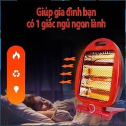 Quạt sưởi - Máy sưởi Fujika hồng ngoại 2 bóng Công Suất 800W [ Chính Hãng ] DT HOME 6