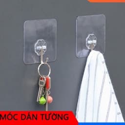 Combo 10 Móc Dán Tường Chịu Lực Trong Suốt Treo Đồ Dùng Siêu Chắc 4