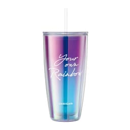 Ly nhựa 2 lớp Lock&Lock màu Violet kèm ống hút Your Own Rainbow double wall cold cup with straw HAP507VOLH 4