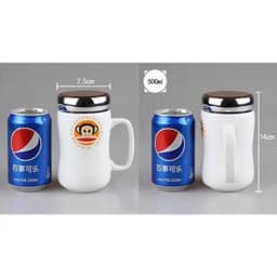 Ca (cốc) Sứ Giữ Nhiệt Nắp Bạc ( hình ngẫu nhiên) 5