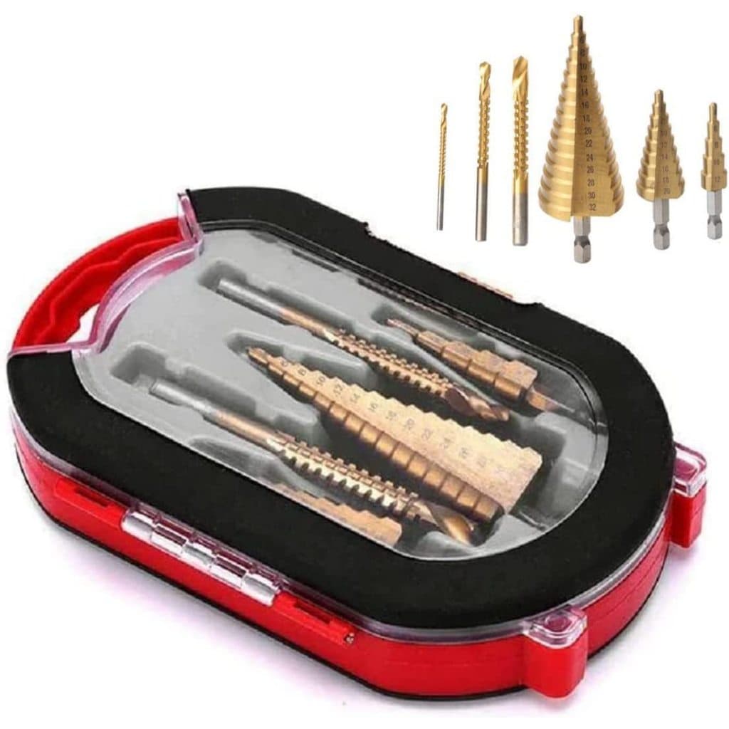 Bộ 6 Mũi Khoan Tráng Titan Có Hộp Đựng -1