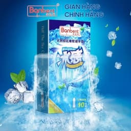 Bao Cao Su BANBENT 0.01 siêu mỏng, nhiều gel bôi trơn, gân gai, truyền nhiệt tốt, hương thơm Hộp 10 Bao Omi health 5