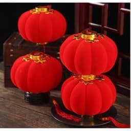 Lẻ 1 chiếc đèn lồng nhung trang trí Tết, treo đào tết đẹp..... 5