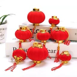 Lẻ 1 chiếc đèn lồng nhung trang trí Tết, treo đào tết đẹp..... 1