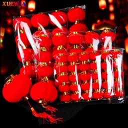 Lẻ 1 chiếc đèn lồng nhung trang trí Tết, treo đào tết đẹp..... 3