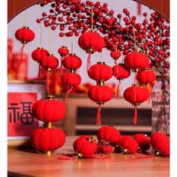 Lẻ 1 chiếc đèn lồng nhung trang trí Tết, treo đào tết đẹp..... 4