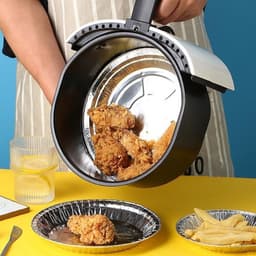 Khay giấy bạc lót nồi chiên không dầu, khuôn giấy bạc, giấy bạc nướng size 22 4