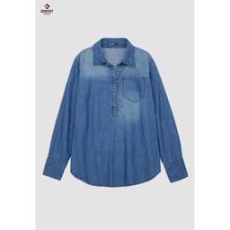 Áo Sơ Mi Nữ GENVIET vải Jeans Trẻ Trung Suôn 8541 6