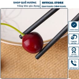 Bộ 10 đôi Đũa Mạ Vàng Hàn Quốc Nhựa Đen Nhật Cao Cấp Chống Trơn Chống Mốc Chịu Nhiệt CAO CẤP - M276 7