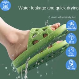 Dép Đi Trong Nhà Nhà Tắm Văn Phòng Siêu Mềm Chống Trơn Trượt Dép Xốp Lỗ 4