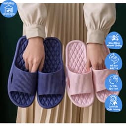 Dép Xốp Đi trong nhà, Văn Phòng EVA họa tiết TĂM TRÁM chống trơn trượt, chống nước 8