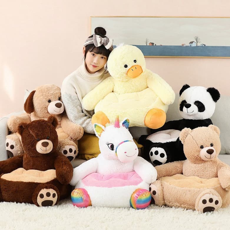 Ghế bệt, Ghế tựa lưng Gấu Dâu Lotso Hồng Siêu êm giá rẻ nhà MIU GẤU XINH