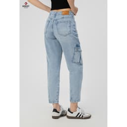 Quần Dài Nữ Genviet vải Jeans Thời trang form Col Thụn 8524 2