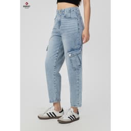 Quần Dài Nữ Genviet vải Jeans Thời trang form Col Thụn 8524 3