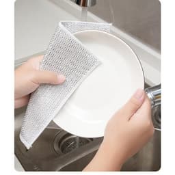 COMBO 5 Khăn thép cọ xoong nồi, cọ bếp, cọ rửa bát đĩa Bùi sắt thấm hút tốt dễ dàng chùi rửa vết bẩn nhỏ không rỉ -VH88 5