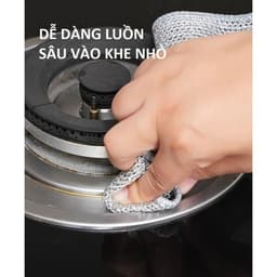COMBO 5 Khăn thép cọ xoong nồi, cọ bếp, cọ rửa bát đĩa Bùi sắt thấm hút tốt dễ dàng chùi rửa vết bẩn nhỏ không rỉ -VH88 8