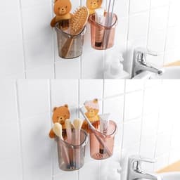 "Bảng giá cốc bàn chải, kem đánh răng có sẵn, cốc hình gấu dễ thương - TH77" 4