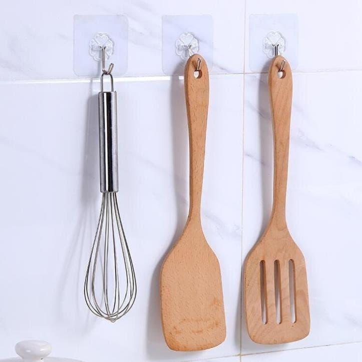 Móc Treo Đồ Dán Tường Siêu Bám Dính Bền Bỉ Kiểu Dáng Trong Suốt Tiện Dụng 6x6cm - TH829