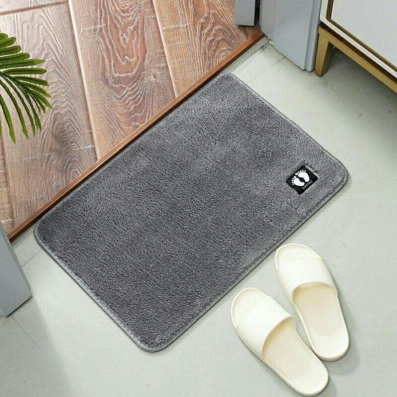 Thảm nỉ lau chân hình chữ nhật, chùi chân len mềm mịn dày dặn chống trơn trượt hàng chất lượng cao-TH1994