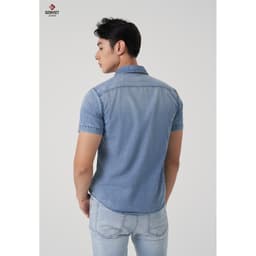 [ẨN] Áo Sơ Mi Cộc Tay Nam GENVIET Vải Jeans Mềm Mại Siêu Thấm Hút, Áo Sơ Mi Suông Vừa Trẻ Trung Thoải Mái Khi Mặ 8569 5