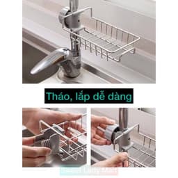 Kệ Inox Để Đồ Rửa Chén, Giá Inox Đựng Giẻ Rửa Bát Siêu Chắc Chắn 2