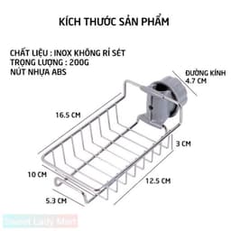 Kệ Inox Để Đồ Rửa Chén, Giá Inox Đựng Giẻ Rửa Bát Siêu Chắc Chắn 3