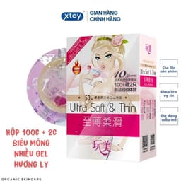 Bao cao su Ultra soft & Thin, hương hoa ly, cô gái nội địa trung, siêu mỏng, nhiều gel, hộp 102 bcs - 18CENTI 3