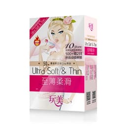 Bao cao su Ultra soft & Thin, hương hoa ly, cô gái nội địa trung, siêu mỏng, nhiều gel, hộp 102 bcs - 18CENTI 6