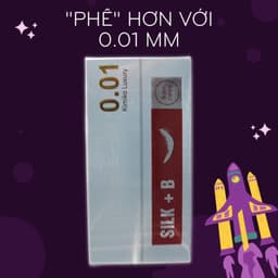Bao Cao Su 0.01 Kimono Luxury siêu mỏng nhiều gel bôi trơn truyền nhiệt tốt hộp 6 cái chính hãng 2