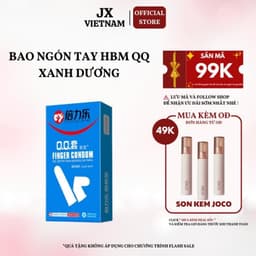 Bao Cao Su Ngón Tay QQ Finger Xanh Bạc Hà Mát Lạnh 3