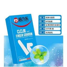 Bao Cao Su Ngón Tay QQ Finger Xanh Bạc Hà Mát Lạnh 7