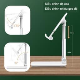 Giá đỡ ipad điện thoại để bàn K3 nhỏ gọn điều chỉnh đa năng, Kệ để điện thoại máy tính bản gấp gọn đế vững chắc tiện lợi 4