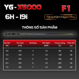 Cần Câu Tay YG X5000 Màu Titan Siêu Đẹp 9