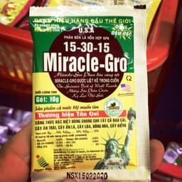 Miracle-Gro 15/30/15 Tân Quy 10gr Giúp phân hóa mầm hoa, thực ra là hoa hẹn đồng loạt. SIÊU RẺ 2