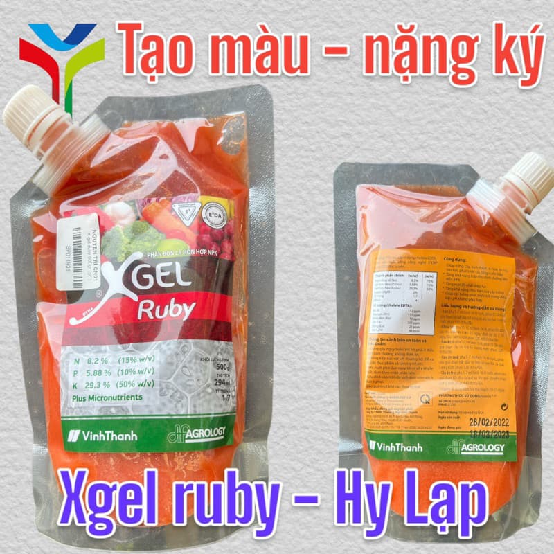 Kali gel X Gel Ruby 500gr Vĩnh Thạnh - Tăng sắc màu, nặng ký