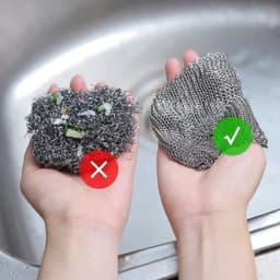 Giẻ Rửa Bát Cọ Xoong Nồi Sợi Lưới Kim Loại Công Nghệ Mới Không Xước Loại Bỏ Vết Gỉ Sét, Mốc 8