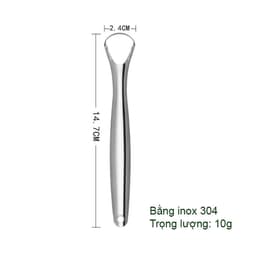 Dụng Cụ Vệ Sinh Lưỡi Cao Cấp, Cạo Lưỡi Sạch, Nạo Lưỡi Bằng Inox Cho Người Lớn 2
