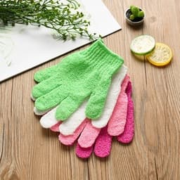 Găng Tay Tắm, Rửa Mặt  Bao Tay Sợi Cotton Tẩy Tế Bào Chết Đa Năng Giúp Mát Xa Và Thẩm thấu Dưỡng Ẩm Cho Da 5