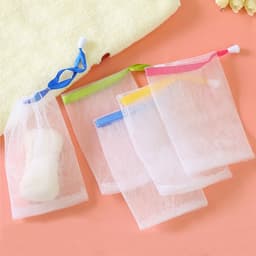 Túi Lưới Tạo Bọt Xà Phòng  Bao Lưới Đựng Xà Bông Tiện Lợi  2 Lớp Có Dây Rút 8