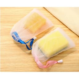 Túi Lưới Tạo Bọt Xà Phòng  Bao Lưới Đựng Xà Bông Tiện Lợi  2 Lớp Có Dây Rút 5