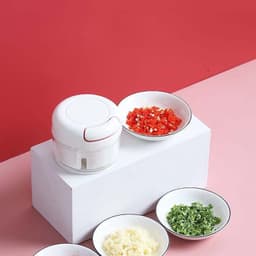Dụng Cụ Xay  Cối Xay Tỏi Ớt V615 - Rút Dây Mẫu Mới Nhựa Cao Cấp - Lưỡi Thép 7