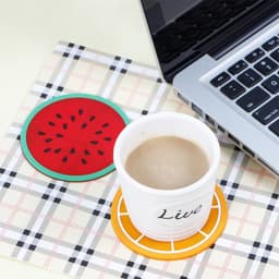 Miếng Lót Cốc Lót Ly Hình Lát Hoa Quả Trái Cây 4