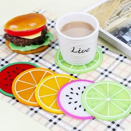 Miếng Lót Cốc Lót Ly Hình Lát Hoa Quả Trái Cây 2